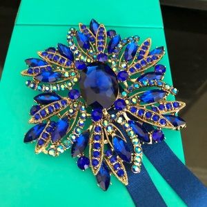 Tieks sapphire blue flower, box and bags